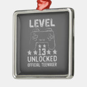 Level 13 unlocked official teenager 13th birthday ornament aus metall (Links)