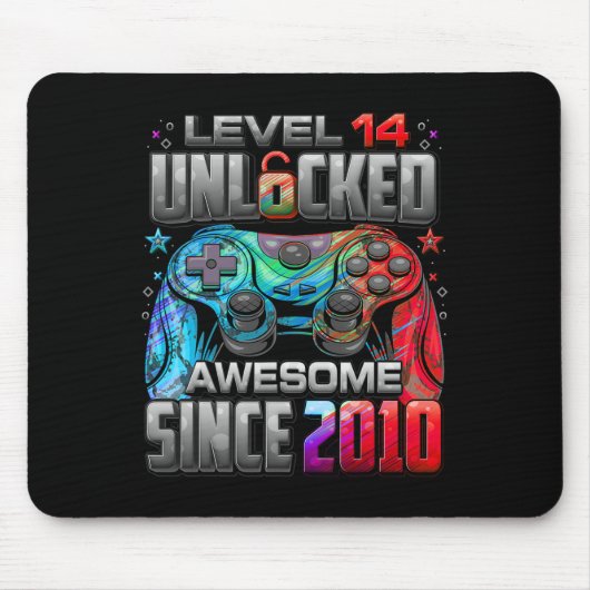 Level 14 freigeschaltet Awesome seit dem 14. Gebur Mousepad (Vorne)