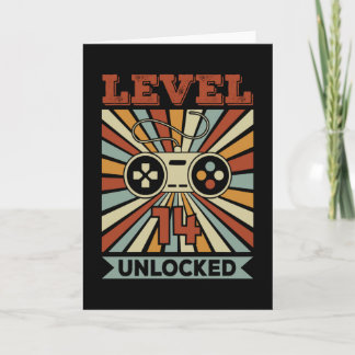 Level 14 freigeschaltet Videospieler Geburtstag Karte