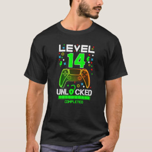 Level 14 Unlock Video Game 14. Geburtstag Gamer T-Shirt
