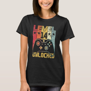 Level 14 Unlock Video Gamer 14. Geburtstag 14 Jahr T-Shirt