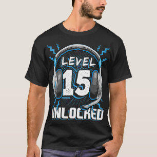 Level 15 Unlock Video Game 15. Geburtstag PC Gami T-Shirt