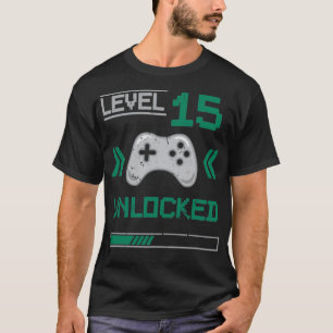 Level 15 unverschlossenes 15. Geburtstags-Gamer-Sh T-Shirt