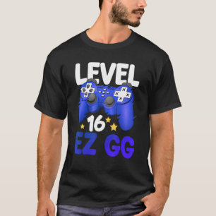 Level 16 EZ GG 16. Gamer Boy Teenager Controller T-Shirt