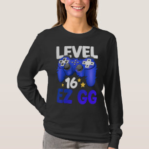 Level 16 EZ GG 16. Gamer Boy Teenager Controller T-Shirt