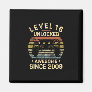 Level 16 freigeschaltet 16. Geburtstag Geschenke f Magnet