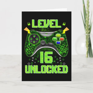Level 16 freigeschaltet 16. Geburtstagsgeschenke 1 Karte