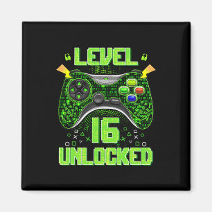 Level 16 freigeschaltet 16. Geburtstagsgeschenke 1 Magnet
