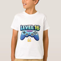 Level 16 Gamer Geburtstags-T-Shirt für jugendliche