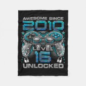 Level 16 Unlocked Awesome Since 2010 16th Birthday Fleecedecke (Vorderseite)