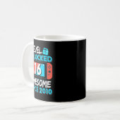 Level 16 Unlocked Awesome Since 2010 16th Birthday Kaffeetasse (Vorderseite Links)