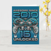 Level 16 Unlocked Awesome Since 2010 16th Birthday Karte (Gelbe Blume)