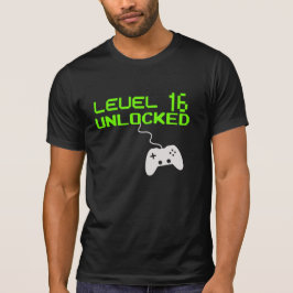 LEVEL 16 UNLOCKIERTES Videospiel 16. GEBURTSTAG T  T-Shirt