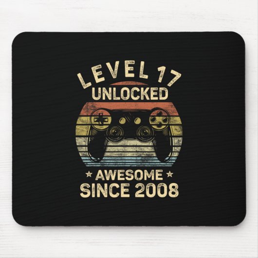 Level 17 freigeschaltet 17. Geburtstag Geschenke f Mousepad (Vorne)
