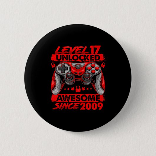 Level 17 freigeschaltet 17-jährige Jungen 17. Gebu Button (Vorderseite)