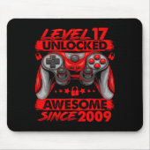 Level 17 Unlocked 17 Year Old Boys 17th Birthday B Mousepad (Vorne)