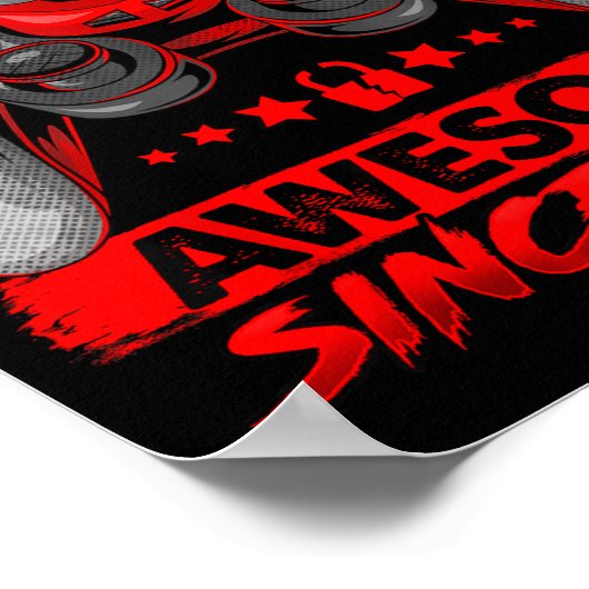 Level 17 Unlocked 17 Year Old Boys 17th Birthday B Poster (Ecke)