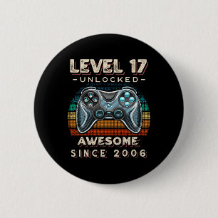 Level 17 Unlocks Videospiel 17. Geburtstag 17 Yr O Button