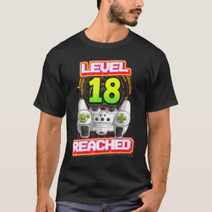 Level 18 Erreichtes Gamer 18. Geburtstag Videospie T-Shirt