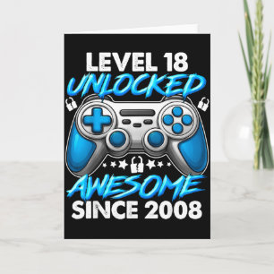 Level 18 freigeschaltet 18-jährige Jungen 18. Gebu Karte