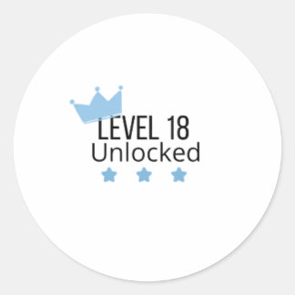 Level 18 Freigeschaltet Aufkleber für den 18. Gebu