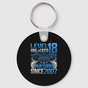 Level 18 freigeschaltet Geschenke für 18-jährige J Schlüsselanhänger