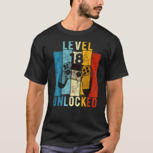 Level 18 Unlock Video Gamer 18 Jahre alt 18. Bir T-Shirt