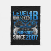 Level 18 Unlocked 18 Year Old Gifts Boys 18th Birt Fleecedecke (Vorderseite)