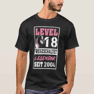 Level 18 Years Gamer Girl Seit 2004 Geburtstag T-Shirt