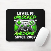 Level 19 Unlocked 19 Year Old Boys 19th Birthday B Mousepad (Mit Mouse)