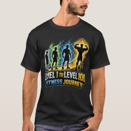 Level 1 bis Level 100 Fitness-Reise: RPG-Gym-Progr T-Shirt
