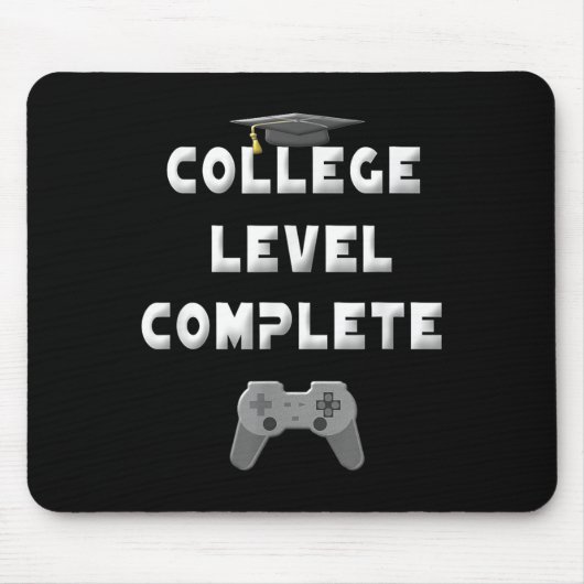 Level 2025 Uni Komplett Funny Video Gamer Grad Mousepad (Vorne)