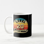 Level 20 Complete Gamer T-Shirt 20. Wedding Annive Kaffeetasse (Links)