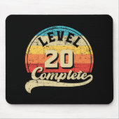 Level 20 Complete Gamer T-Shirt 20. Wedding Annive Mousepad (Vorne)