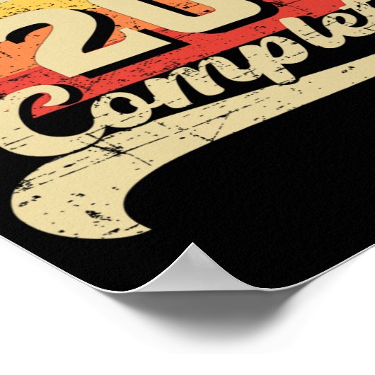 Level 20 Complete Gamer T-Shirt 20. Wedding Annive Poster (Ecke)