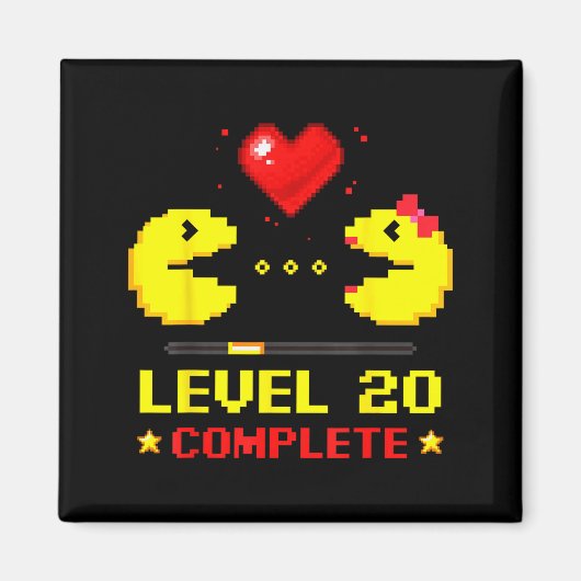 Level 20 Complete Gamers 20. Hochzeitstag Magnet (Vorne)