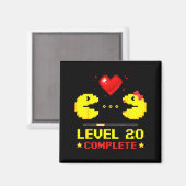 Level 20 Complete Gamers 20th Wedding Anniversary Magnet (Vorderseite/Rückseite)