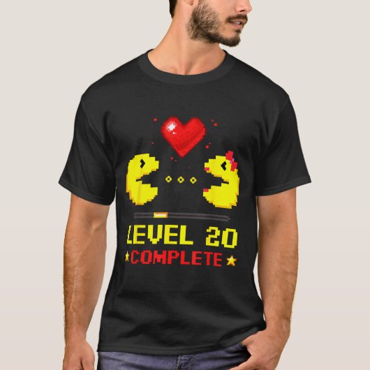 Level 20 Complete Gamers 20th Wedding Anniversary  T-Shirt (Vorderseite)