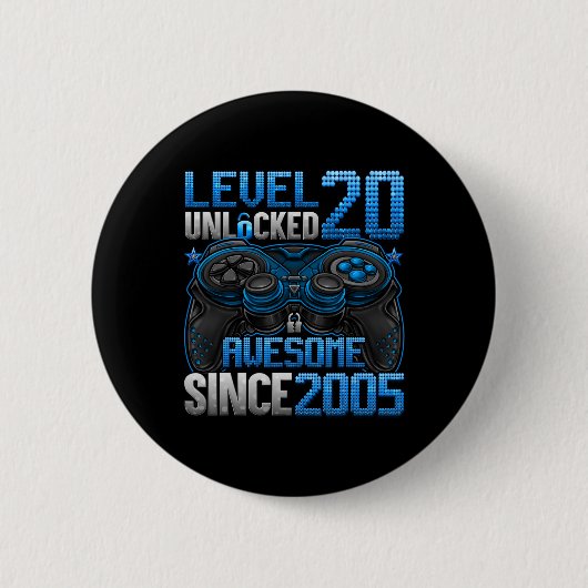 Level 20 freigeschaltet Geschenke für 20-jährige J Button (Vorderseite)