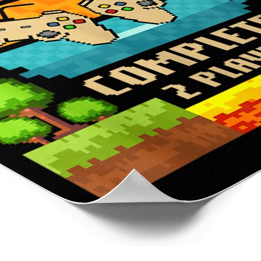 Level 21 Complete 21 Years Anniversary Video Game Poster (Ecke)