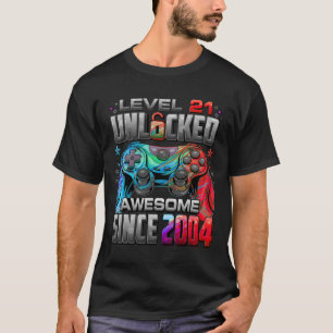 Level 21 freigeschaltet Großartig Seit 2004 21. Ge T-Shirt