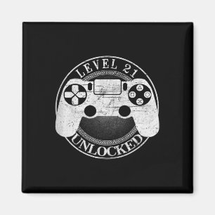 Level 21 freigeschaltet Lustiges Videospieler 21.  Magnet