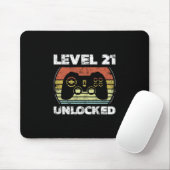 Level 21 freigeschaltet Lustiges Videospieler 21. Mousepad (Mit Mouse)