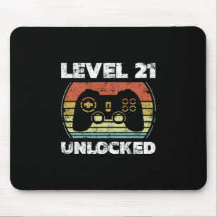 Level 21 freigeschaltet Lustiges Videospieler 21. Mousepad