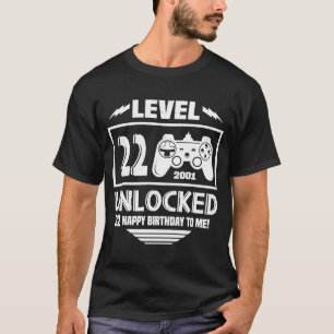 Level 22 Gamer Unlock Geboren 2001 22. Geburtstag T-Shirt