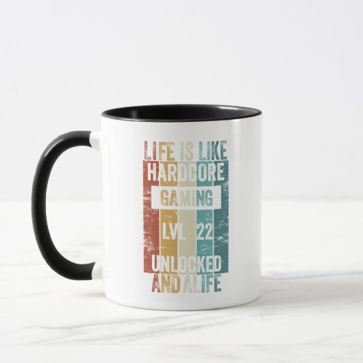 Level 22 Life is like Hardcore Gaming Tasse (Links)