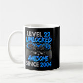 Level 22 Unlocked Awesome Since 2004 22nd Birthday Kaffeetasse (Links)