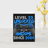 Level 22 Unlocked Awesome Since 2004 22nd Birthday Karte (Gelbe Blume)