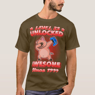 Level 23 Unlocks Geboren 1999 Dabbing Pig 23r T-Shirt