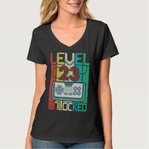 Level 23 Unlocks Videospiel 23 Geburtstag T-Shirt